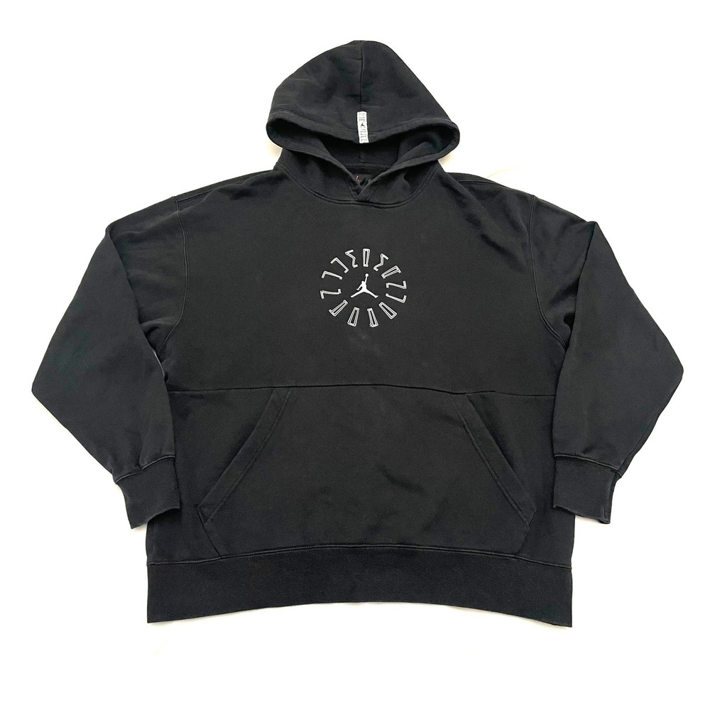 Air Jordan‎ AJ11 Graphic Fleece Pullover Hoodie Men's XL Black Circle DD0386-010